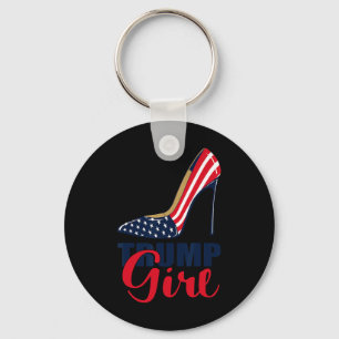 Porte-clés Girl Stilettos High Heel drapeau américain Trump 2