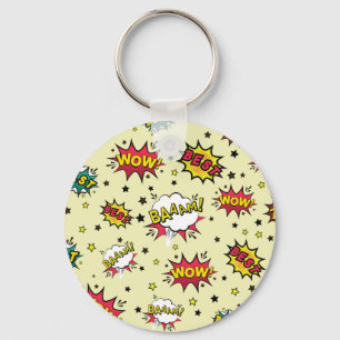 Porte-clés Girls Boys Patch Art Vintage