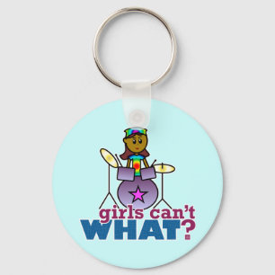 Porte-clés Girls Can't WHAT? Girl Playing Drums