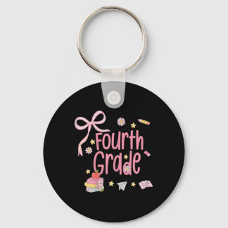 Porte-clés Girls Fourth Grade Coquette Bow Pink Preppy Ck To