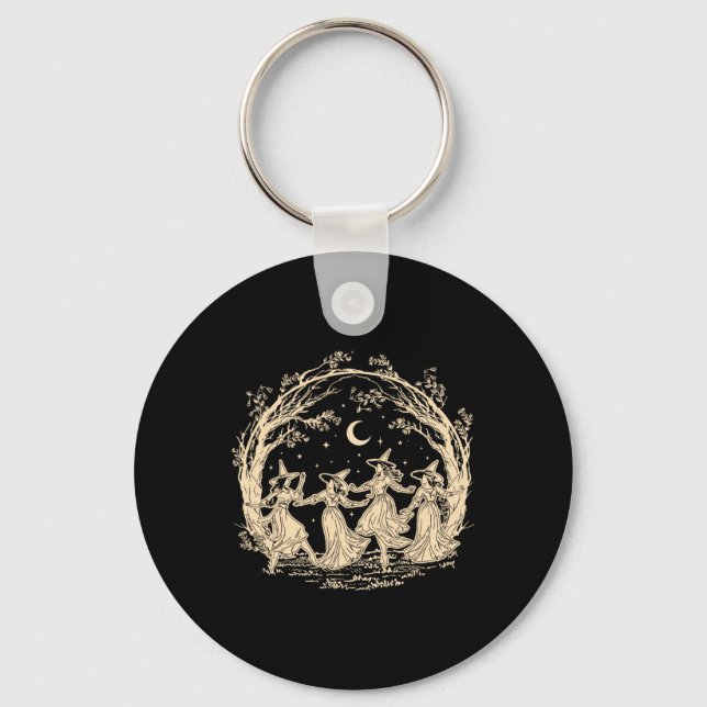 Porte-clés Girls Sera Filles Sorcière Witchy Saison Éffrayant (Recto)