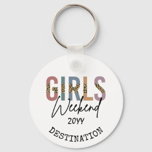 Porte-clés Girls Weekend Cheetah Print Girls trip getaway