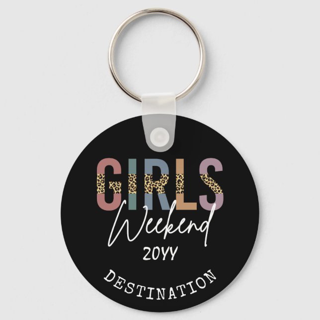 Porte-clés Girls Weekend Cheetah Print Girls trip getaway (Recto)