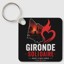 Gironde Solidaire-Hommage aux Pompiers- porte clés