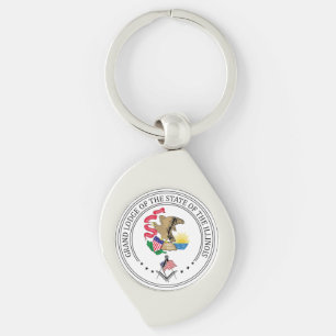 Porte-clés Gîte de franc-maçonnerie de l'état de l'Illinois