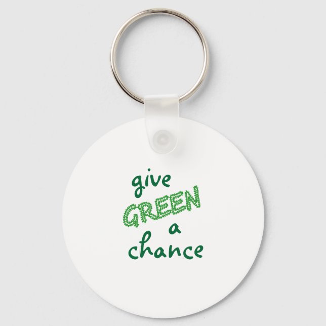 Porte-clés give GREEN a chance (Recto)