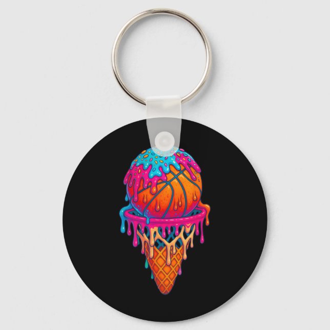 Porte-clés Glace crémée Sketll Cône de goutte Garçons Filles  (Recto)