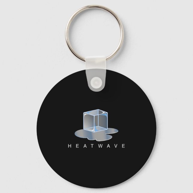 Porte-clés Glace cube vague de chaleur - graphique premium tr (Recto)