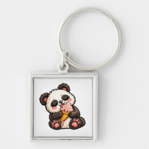 Porte-clés Glace Panda Mignon
