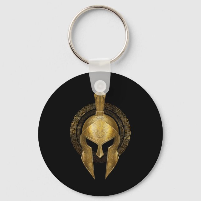 Porte-clés Gladiateur d'or Spartan Casque Guerrier Sparte Gre (Recto)