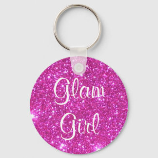 Porte-clés Glam Girl rose étincelle Parties scintillant étinc