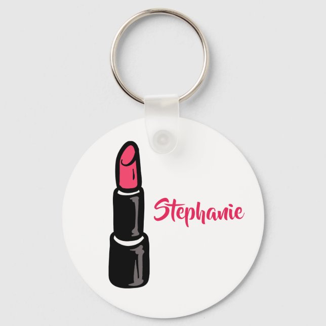 Porte-clés Glam Lipstick Personalized Name Keychain (Recto)