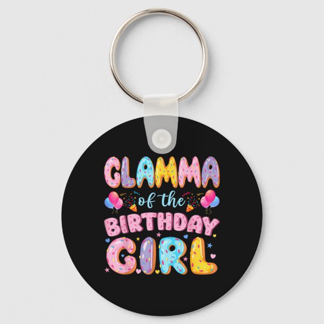 Porte-clés Glamma de la fille d'anniversaire Donut d'annivers (Recto)
