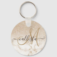 Glamorous Gold White Glitter ombre