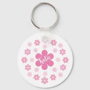 Porte-clés Glamour Fleur Rose-