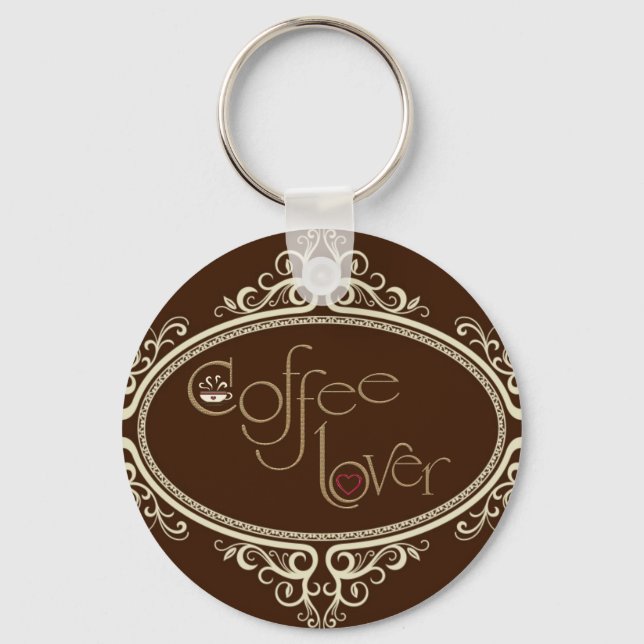 Porte-clés glamour Louveur de café (Recto)