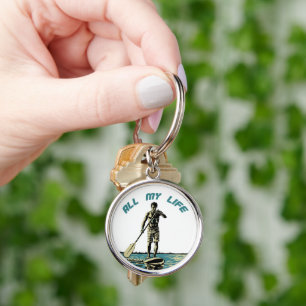 Porte-clés Glide, ride et surf sur la planche à pédales sup