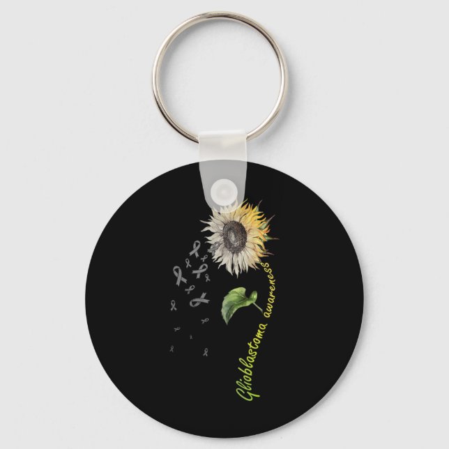 Porte-clés Glioblastoma Awareness Sunflower  (Recto)