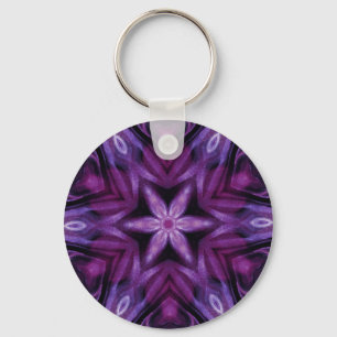 Porte-clés Glitterie Purple Kaleidoscope Coeurs Gradient