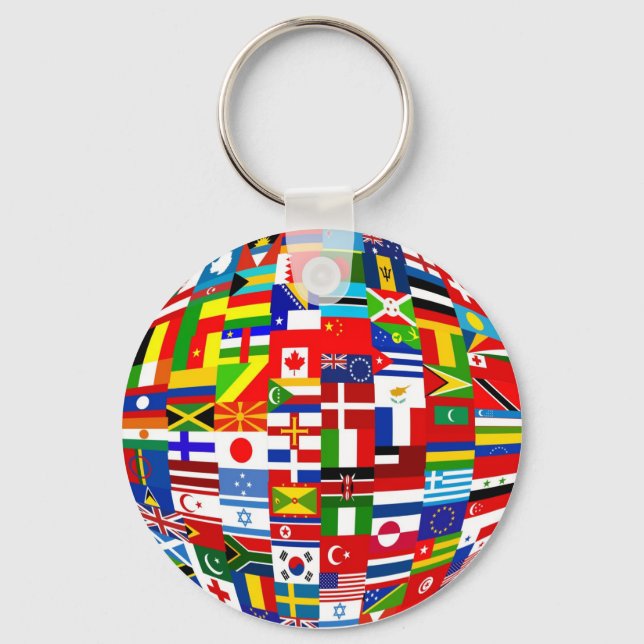 Porte-clés Globe du drapeau (Recto)