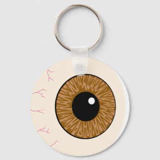 Porte-clés globe oculaire marron