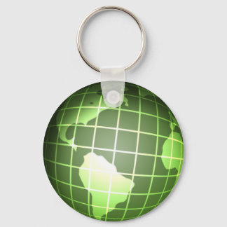 Porte-clés Globe vert foncé