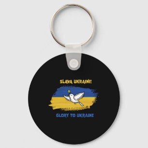 Porte-clés Gloire à l'Ukraine Drapeau ukrainien Paix