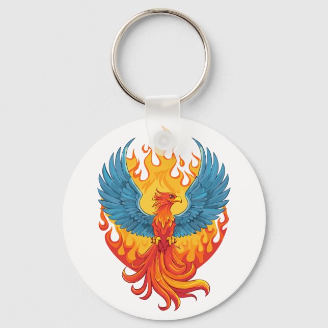 Porte-clés Glowing mythological Fantasy Phoenix Bird (Recto)