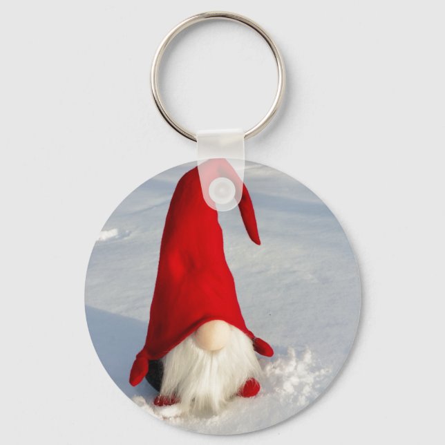 Porte-clés Gnome de Noël scandinave (Recto)