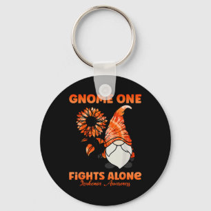 Porte-clés Gnome One combat seul Orange Ribbon Leukemia Awar