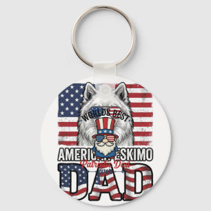 Porte-clés Gnome Papa Patriotique Vintage Vector Design de T-