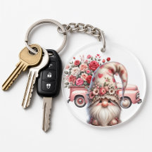 Porte-clés Gnome Romantique