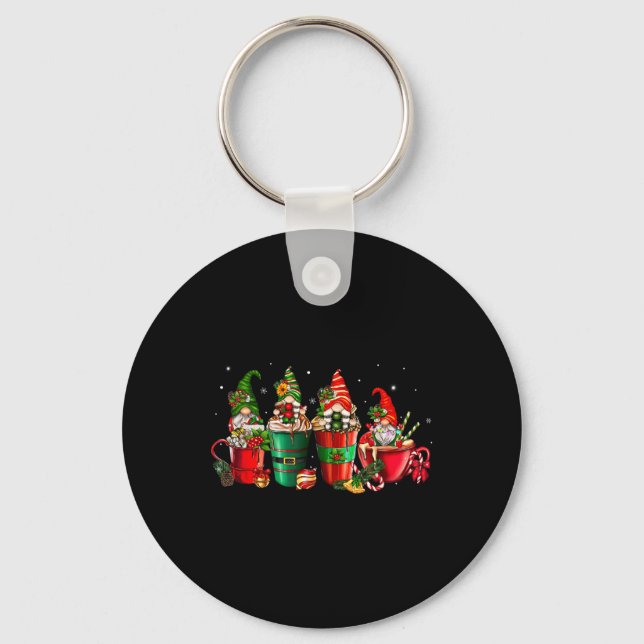 Porte-clés Gnomes Coupes de café de Noël Coupe de boisson en  (Recto)