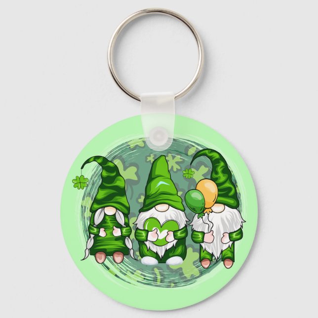 Porte-clés Gnomes de la Saint-Patrick Lutins Shamrock-54989 (Recto)
