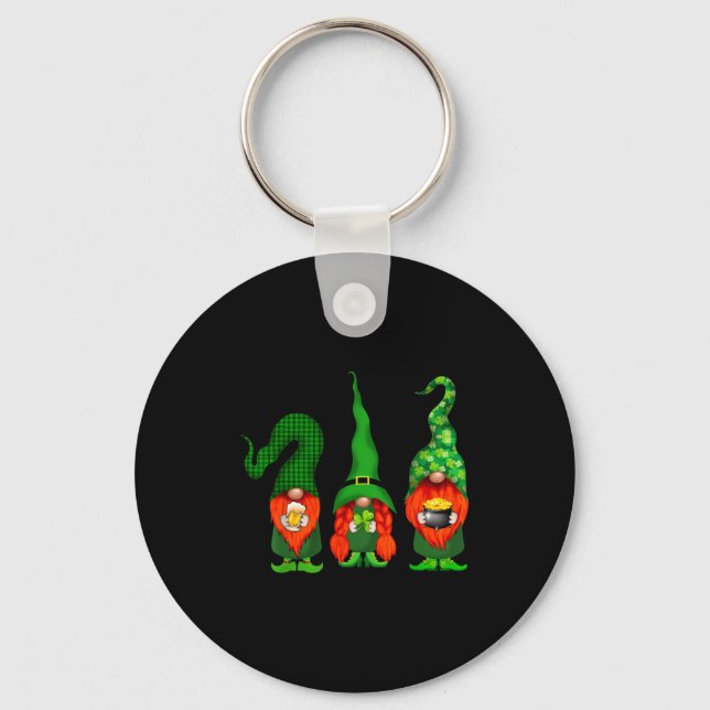 Porte-clés Gnomes Leprechaun St Patricks Day Beer Clover Iri- (Recto)