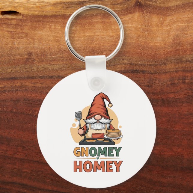 Porte-clés Gnomey Homey crêpes design (Verso)