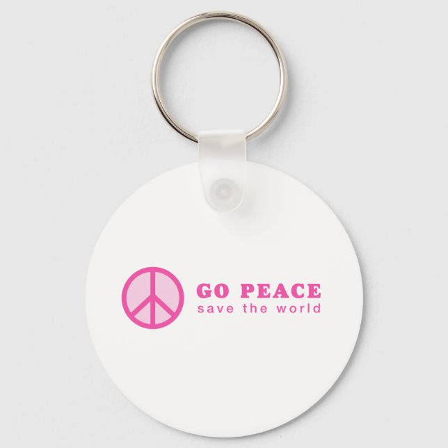 Porte-clés Go Peace (Rose) (Recto)