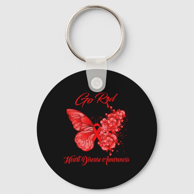 Porte-clés Go Red Heart Disease Awareness (Recto)