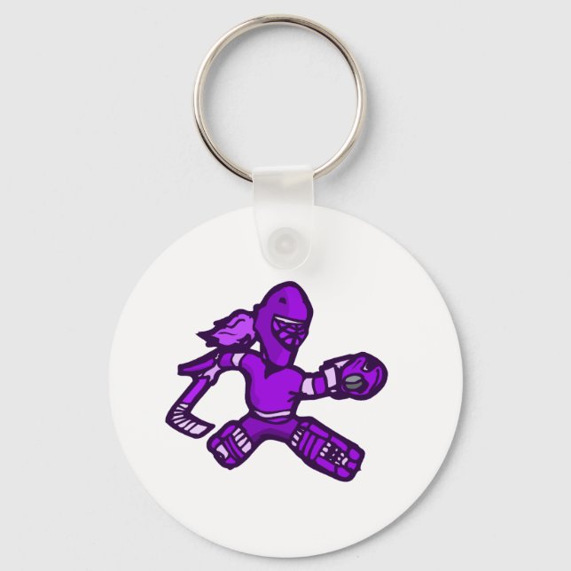 Porte-clés Goalie violette (Recto)