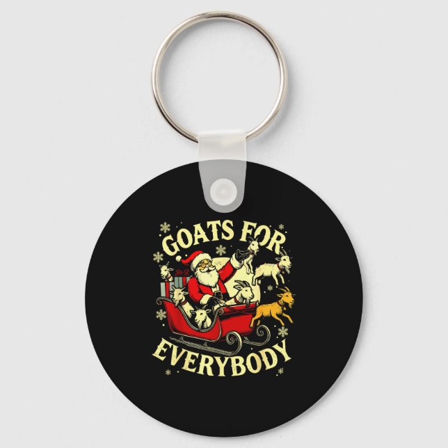 Porte-clés Goats For Everybody Santa Funny Christmas Goat Mom (Recto)