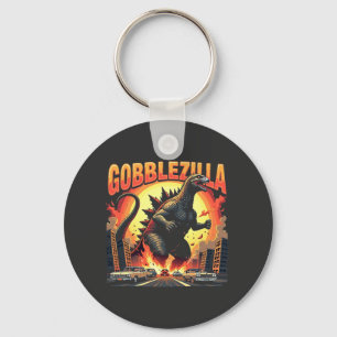 Porte-clés Gobblezilla Éffrayant Turquie Thanksgiving Gobble