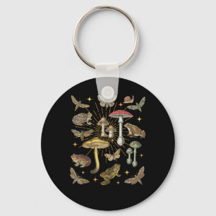 Porte-clés Goblincore Esthétique Champignon Grenouille Papill