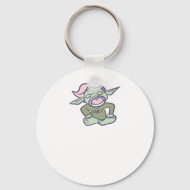 Porte-clés Goblincore Fart Goblin Classique (Recto)