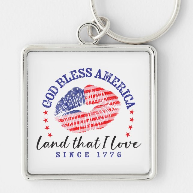 Porte-clés God Bless America - Keychain (Devant)