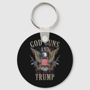 Porte-clés God Guns Et Trump 2e Amendement Drapeau Ar15