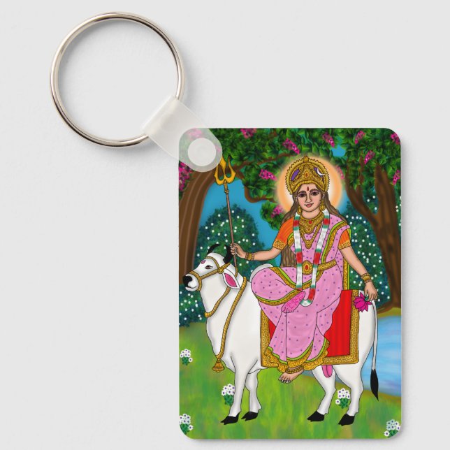 Porte-clés Goddess Shailputri Keychain (Recto)