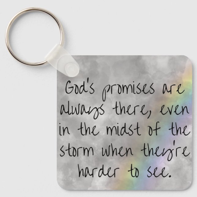 Porte-clés God's Promises Keychain - Hope Through the Storm (Recto)