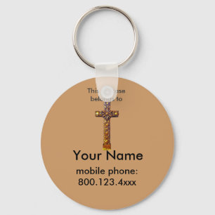 Porte-clés Gold Cross Suitcase ID tag