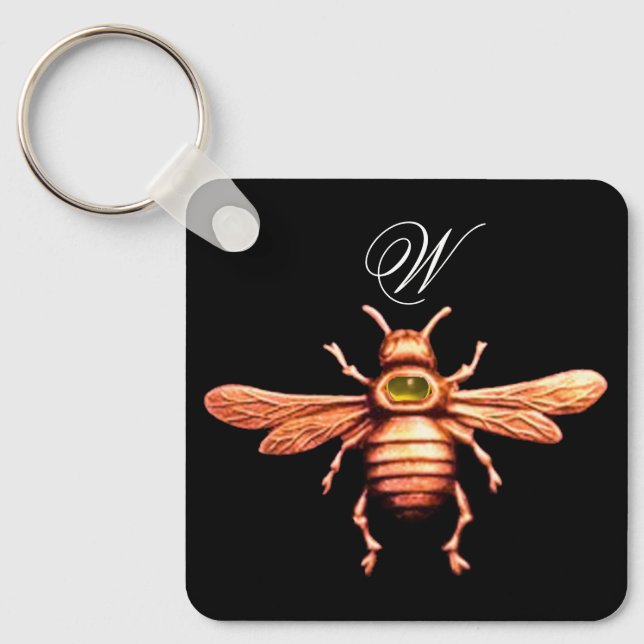 PORTE-CLÉS GOLD HONEY BEE MONOGRAM (Recto)