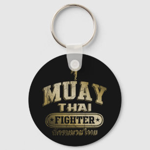 Porte-clés Gold Muay Thai Fighter